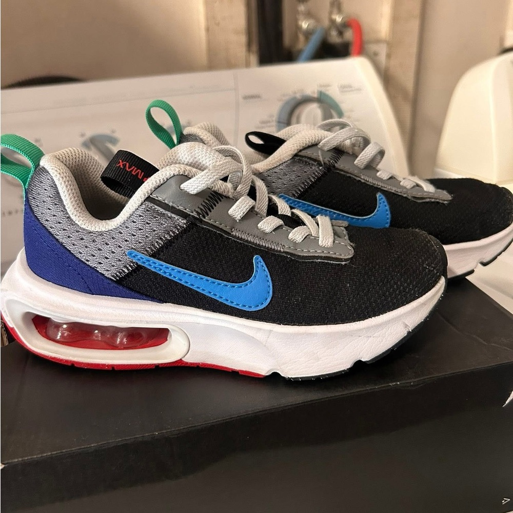 Nike Kids' Black, Blue, and Gray Sneakers